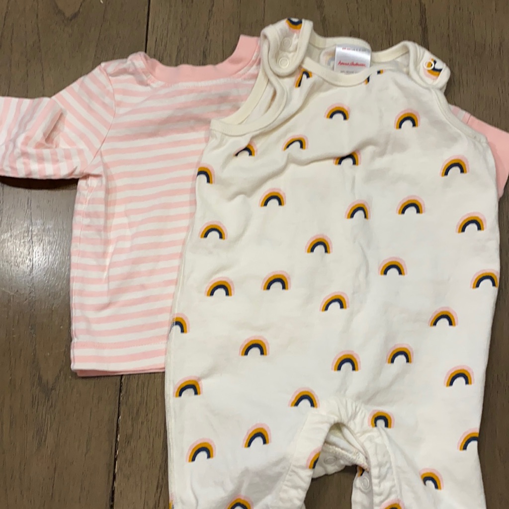 Hanna Andersson Rainbow Overall Set
